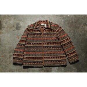 Vintage 90's Alfred Dunner Woven and Beaded Open Blazer Jacket - Size 16